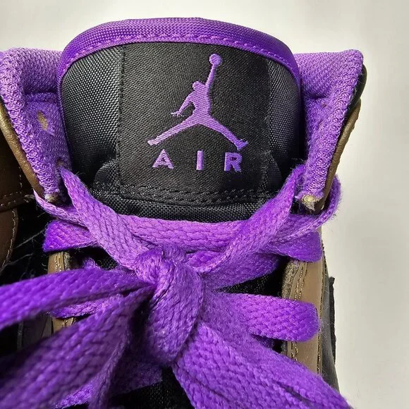 Nike Air Jordan 1 Mid GS Shoes Mocha Brown / Purple DQ8423-215 Size 5Y / 6.5W - Picture 9 of 10